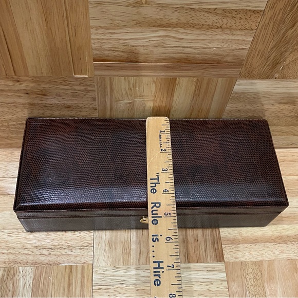 Brown Faux Leather Watch Box and Jewelry Organizer - Picture 11 of 11